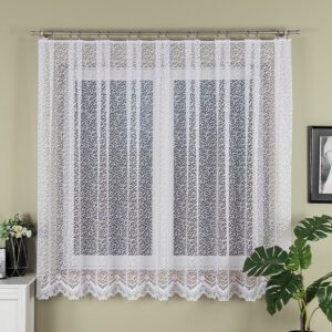 Firanka żakardowa ze wzorem po całości, wysokość 180cm