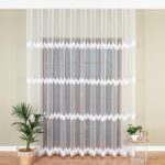 Firanka haftowana ze wzorem pasowym, wysokość 280cm