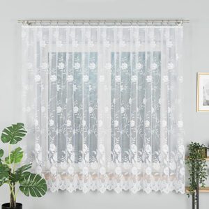 Firanka żakardowa ze wzorem po całości, wysokość 175cm