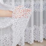 Firana z aplikacją gipiurową na markizecie , wysokość 280cm