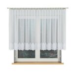 Firanka haftowana ze wzorem na  dole, wysokość 120cm