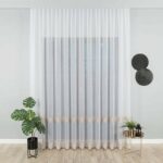 Firanka haftowana na markizecie ze złotym haftem , wysokość 280cm