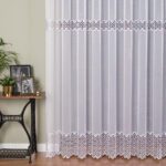 Firanka z aplikacją gipiourową  na markizecie , wysokość 250cm