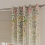 Firanka Wiosenny ogród  z ołowianką WOAL wzór od góry, wysokość 315cm